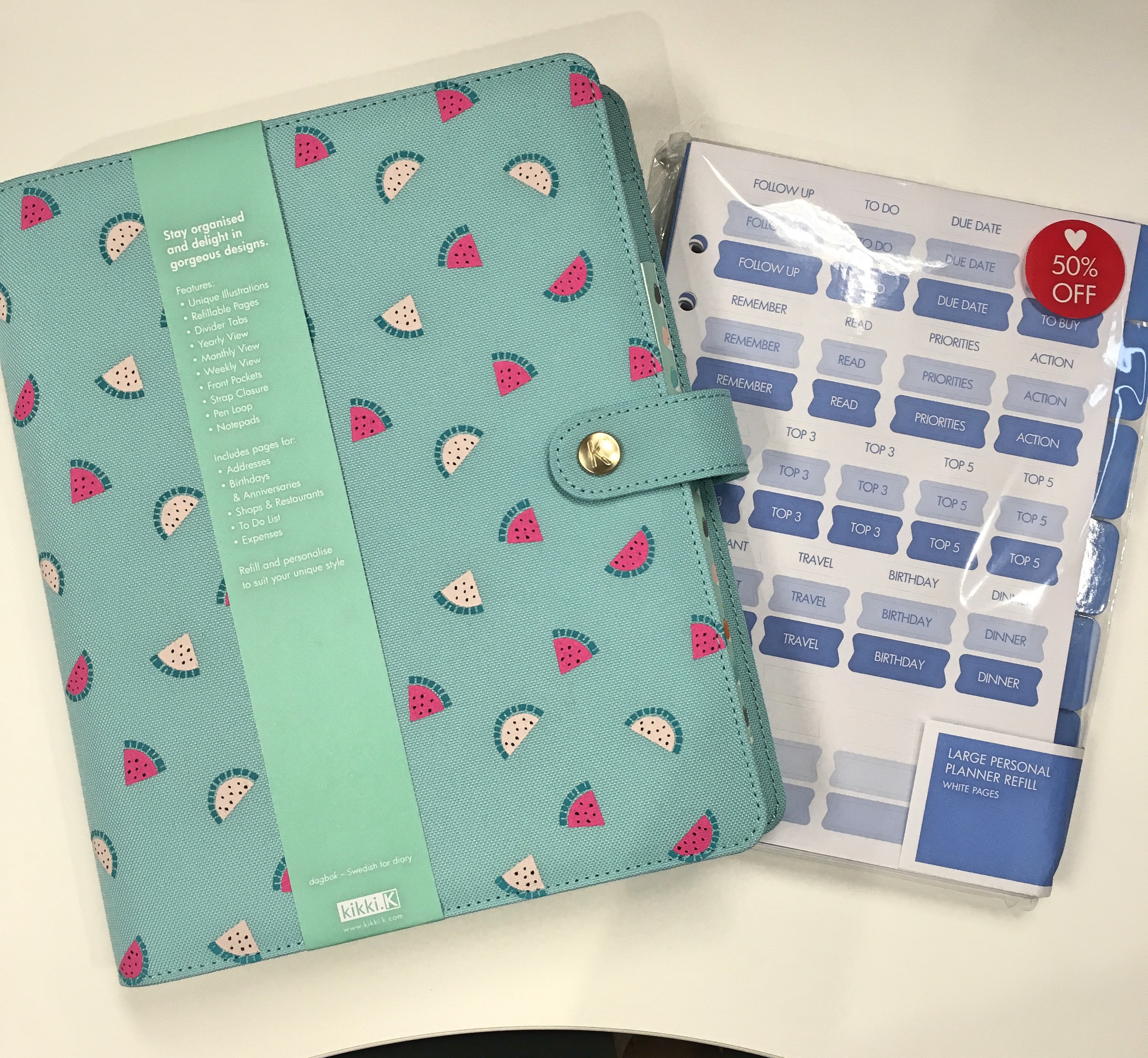 Kikki K Planner Lil Blue Bottle
